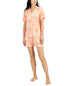 Alfani Womens Notch Collar Shorts Pajama Set